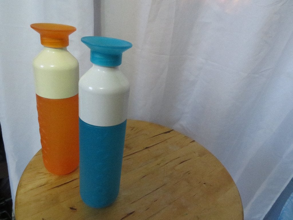 oranje en blauwe  dopper 450 ml, Ophalen of Verzenden, Gebruikt
