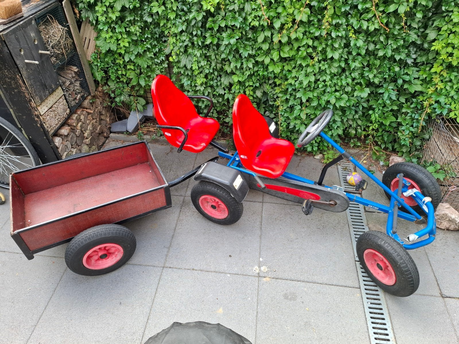 bergskelter met duozit, originele aanhanger en reservebandje, Ophalen, Gebruikt, Berg, Vrijloopautomaat