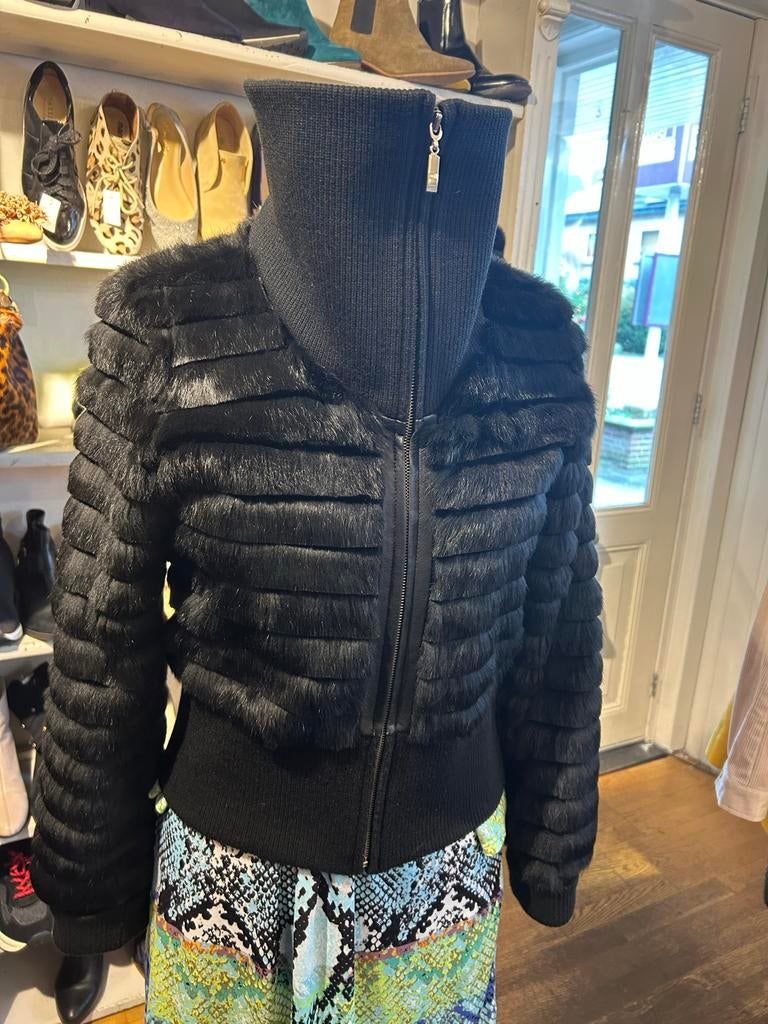 Zwart bomberjack mt S - elegant en zo goed als nieuw, Kleding | Dames, Yves Saint Laurent, Humanoid, Zwart, Ophalen of Verzenden