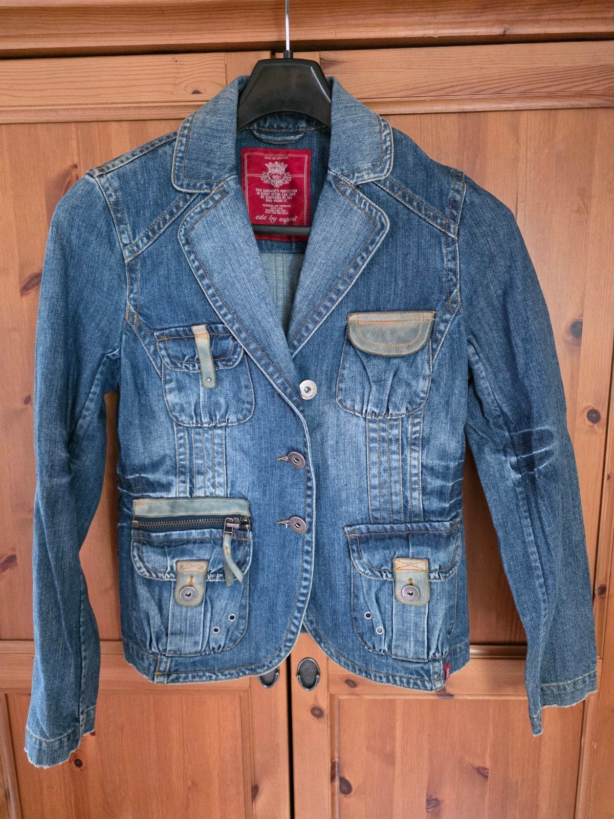 EDC by Esprit spijkerjasje - Nieuw maat L, Kleding | Dames, Jassen | Zomer, Maat 38/40 (M), Blauw, Nieuw, Ophalen of Verzenden