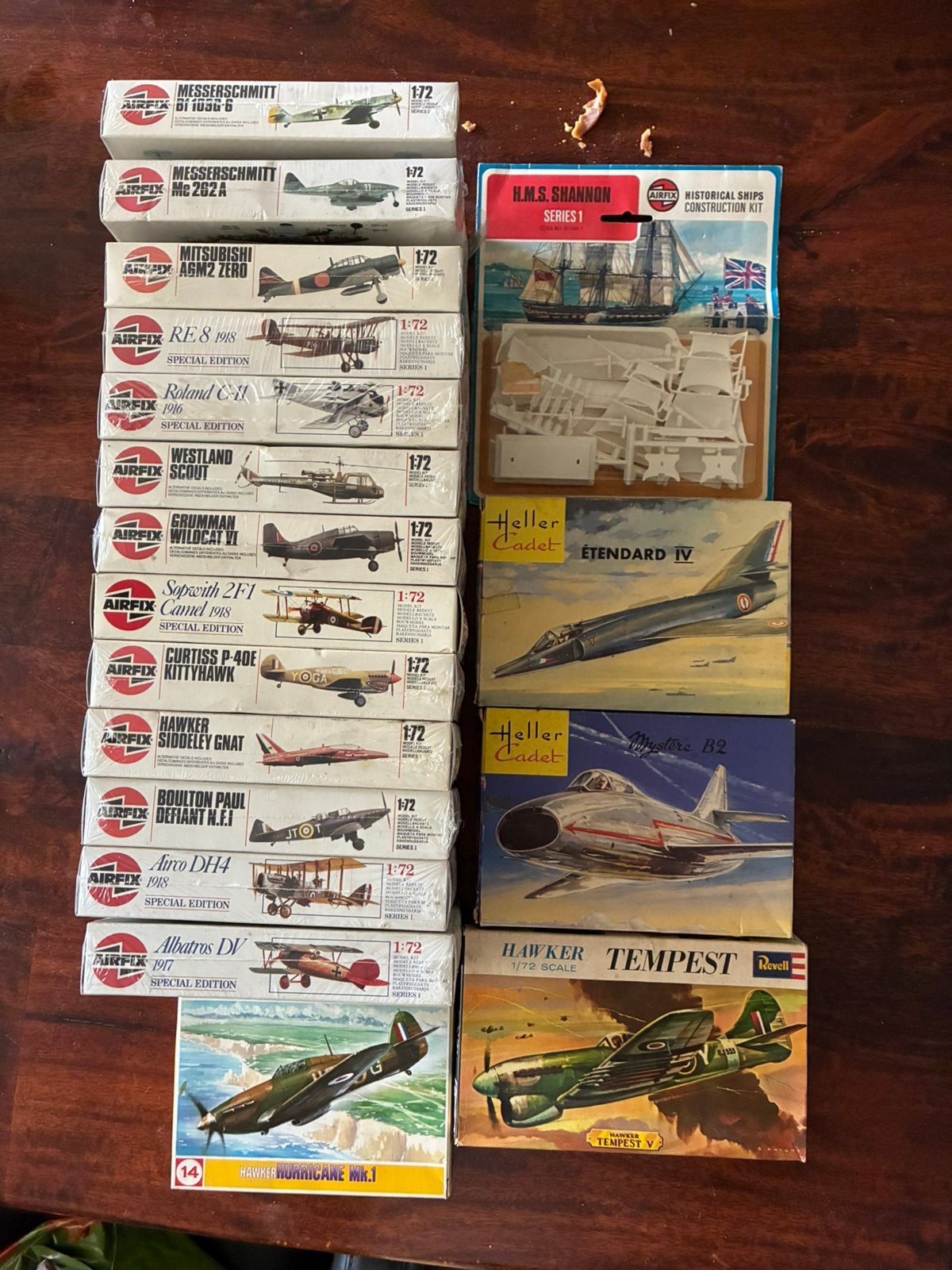 18 diverse bouwpakketten 1:72 airfix,heller,cadet,revell, Hobby en Vrije tijd, Ophalen, Zo goed als nieuw, 1:72 tot 1:144, Revell
