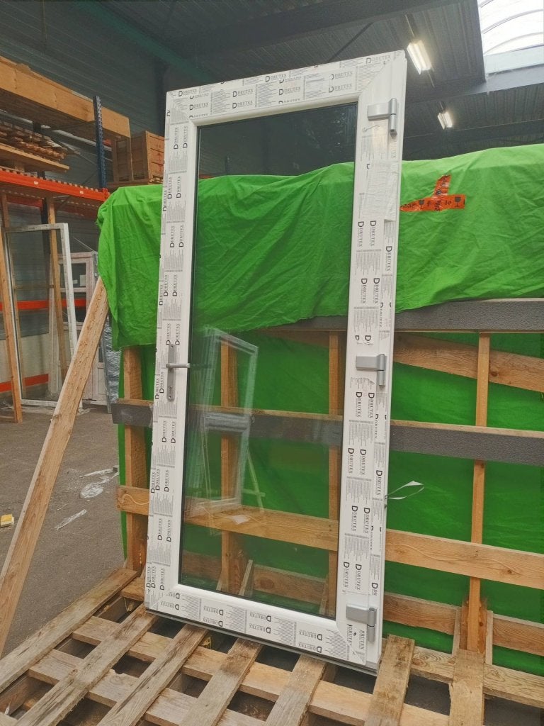 Kunststof Buitendeur volglas  b100 x h220 cm -2416-, Doe-het-zelf en Verbouw, Deuren en Horren, Kunststof, 215 cm of meer, Niet ingevuld