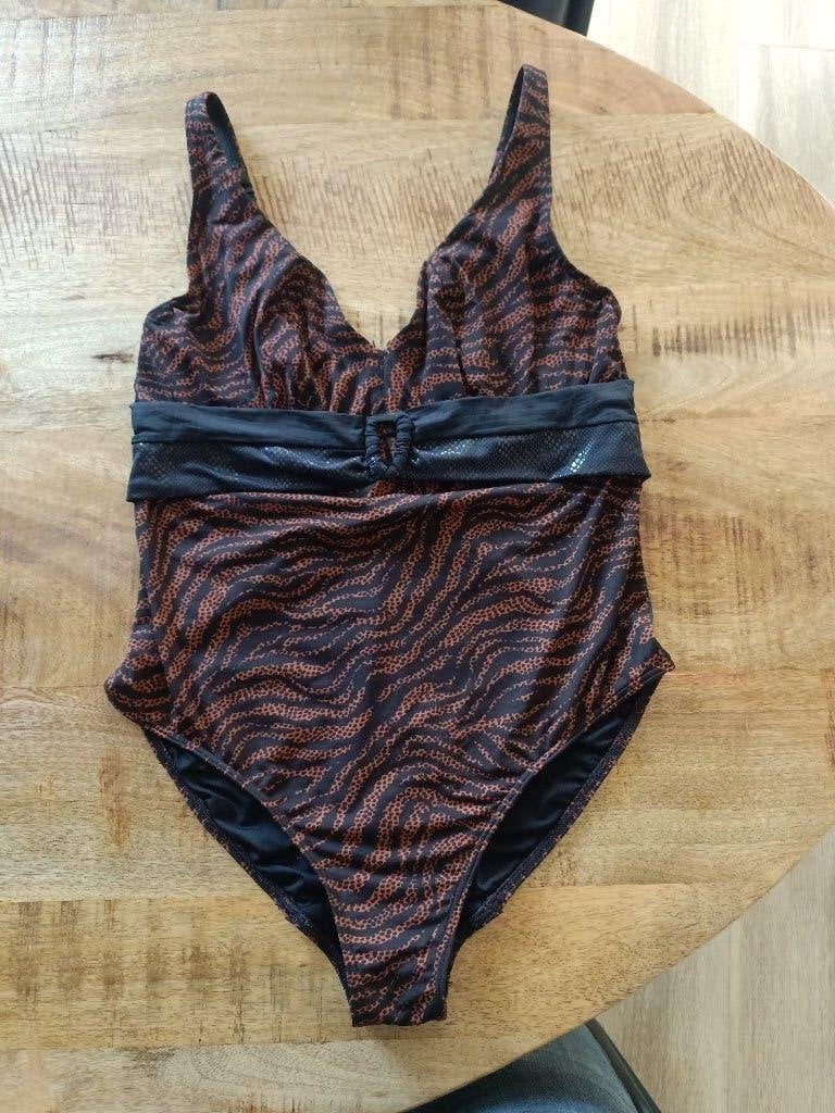 Prima donna badpak 80 E ZGAN bruin zwart 80E, Kleding | Dames, Bruin, Badpak, Ophalen of Verzenden, Zo goed als nieuw