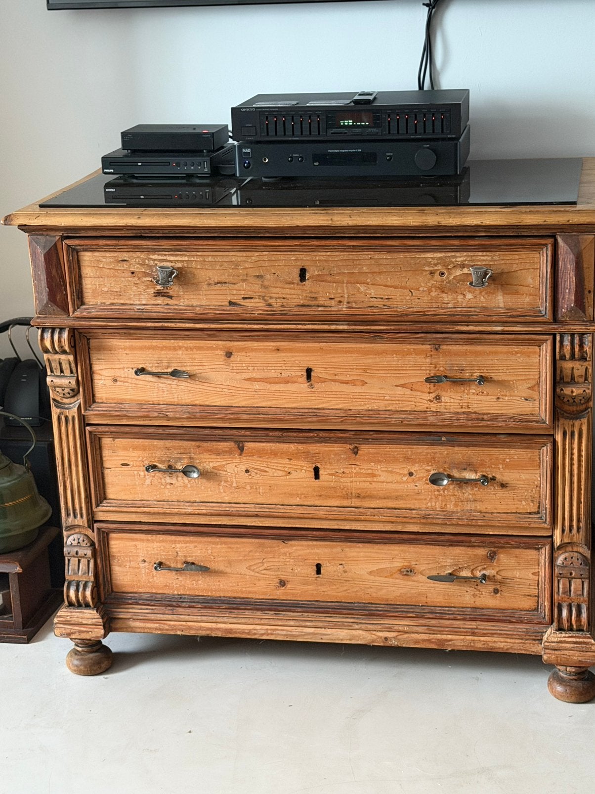Oud Hollandse ladenkast / commode, Huis en Inrichting, Ophalen, Gebruikt, 100 tot 150 cm, Eikenhout
