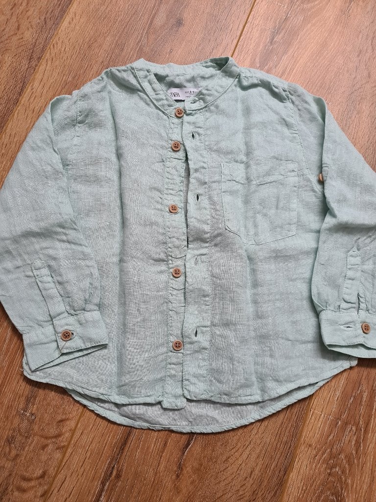 Nieuw groen blousje maat 110 van Zara, Overhemd of Blouse, Nieuw, Ophalen of Verzenden, Zara