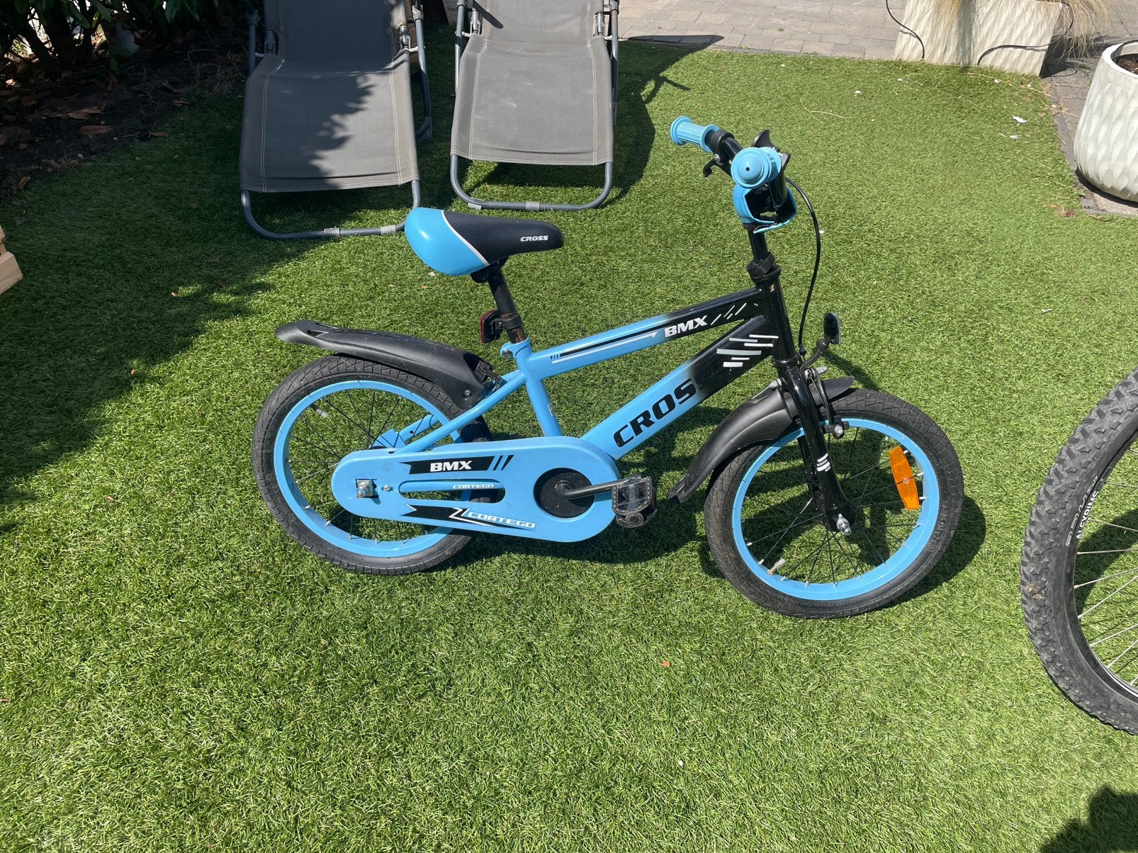 BMX cortego Cros kinderfiets met zijwielen, Ophalen, Zijwieltjes, 16 tot 20 inch, Velgrem