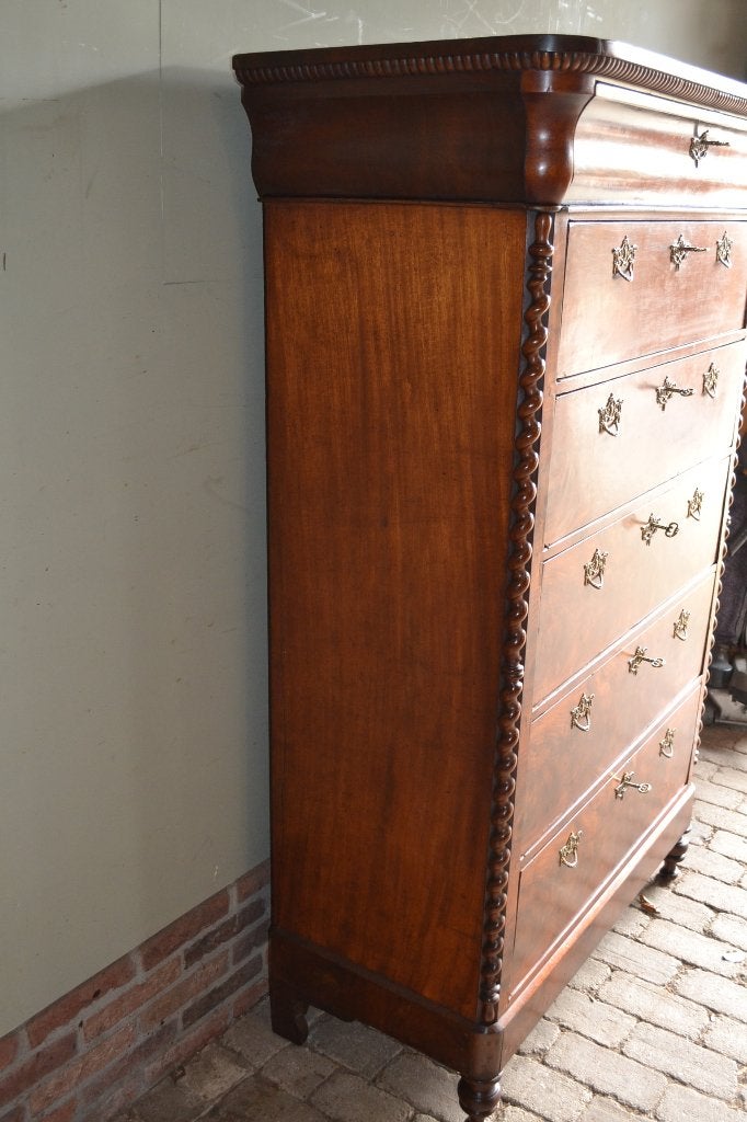 Prachtige antieke mahonie houten chiffoniere, ladekast., Antiek en Kunst, Verzenden
