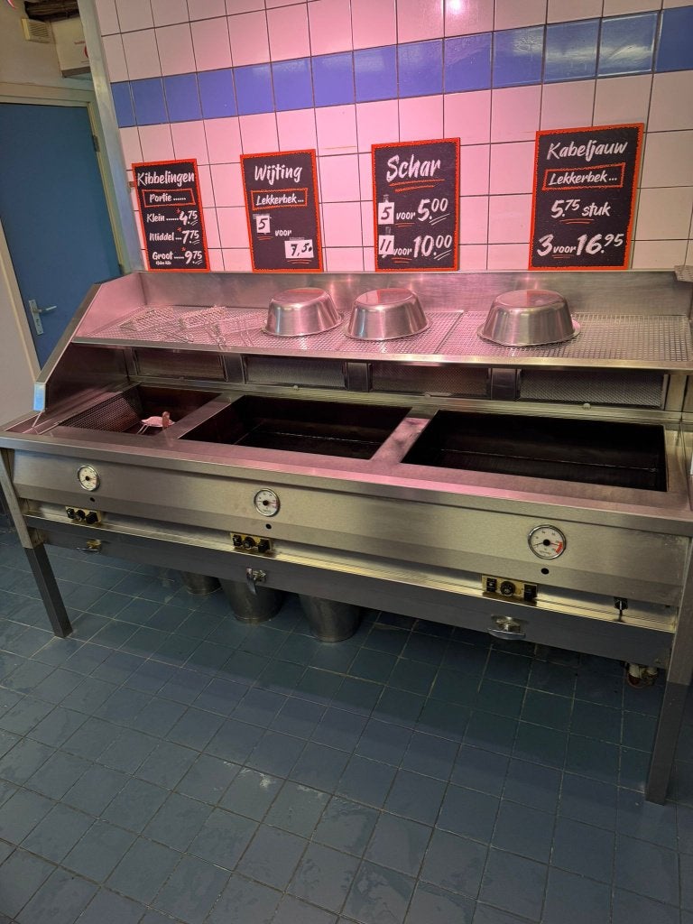3-pans Smitto visbakoven - Vis frituur bakwand, 4 liter of meer, Ophalen, Gebruikt