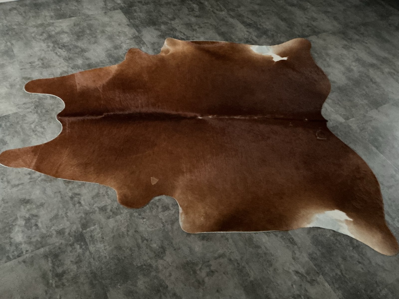 Mooi koeienhuid kleed - Bruin met wit, Ophalen, Gebruikt, 100 tot 150 cm, Bruin
