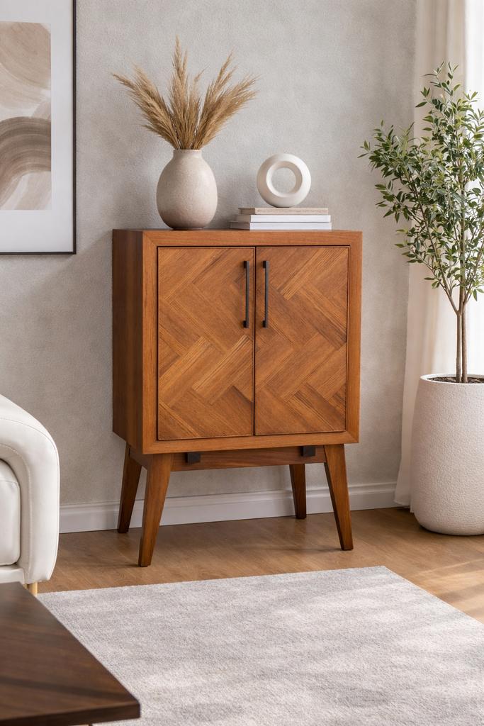 Teak design Drankenkast/dressoirtje., Huis en Inrichting, Kasten | Overige, Ophalen, Nieuw