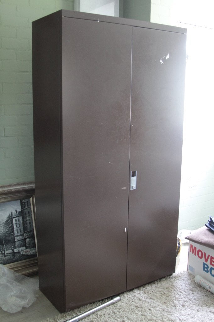 stalen kast, Huis en Inrichting, Kasten | Roldeurkasten en Archiefkasten, Ophalen, Gebruikt, 50 tot 100 cm, Met slot