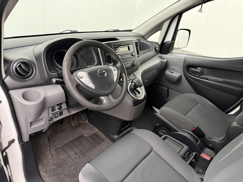 Nissan E-NV200 Optima Volledig Elektrisch | Marge | Airco |, Auto's, Stof, Gebruikt, Zwart, Wit
