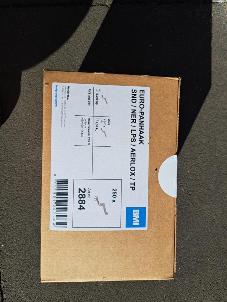 Euro sneldek panhaken 11 dozen dicht, Ophalen of Verzenden, Nieuw, Rvs