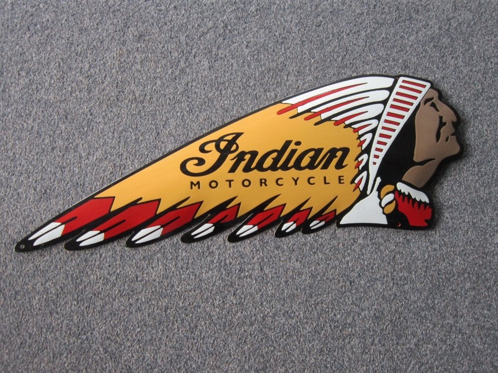 INDIAN EMAILLE RECLAMEBORD, Verzamelen, Ophalen, Gebruikt, Reclamebord