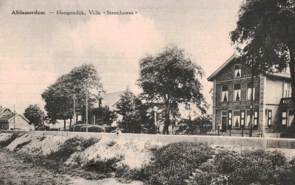ALBLASSERDAM Hoogendijk Villa Steenhoeve, Ophalen of Verzenden, 1920 tot 1940, Gelopen, Zuid-Holland
