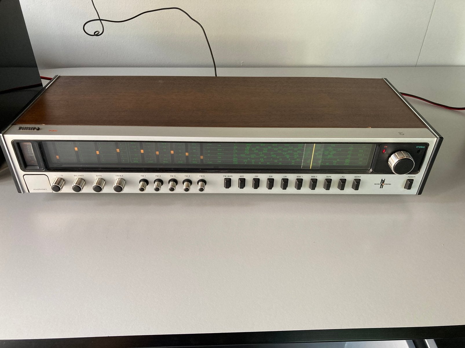 Philips 22RH732 vintage Hifi stereo receiver,  tuner, radio, Audio, Tv en Foto, Versterkers en Receivers, Gebruikt, Stereo, Minder dan 60 watt
