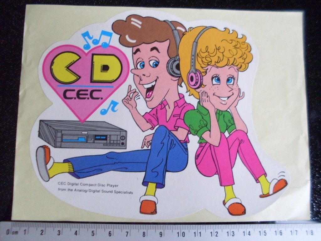 sticker C.E.C. digital compact disc player CEC, Verzenden, Zo goed als nieuw, Merk