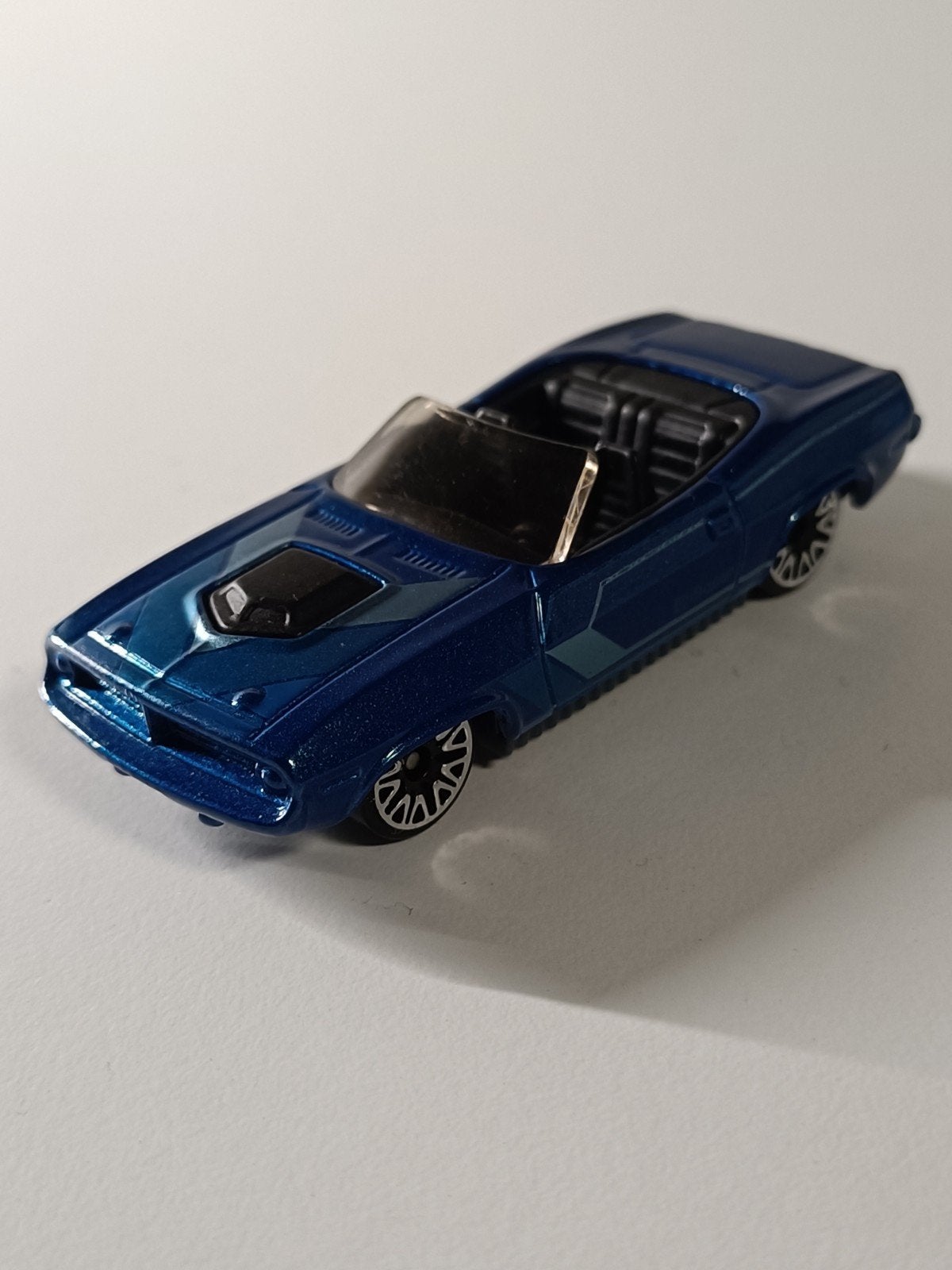 Hot Wheels Plymouth Barracuda Modelauto - Blauw, Ophalen of Verzenden, Zo goed als nieuw, Auto