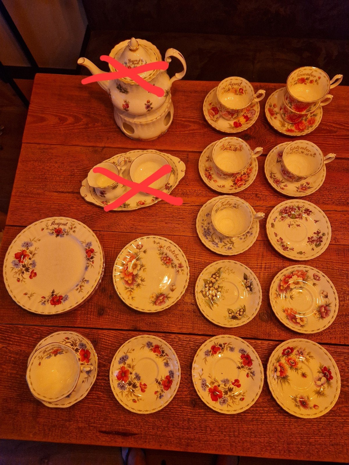 Royal Albert "Flower of the Month" servies (los mogelijk, Ophalen of Verzenden