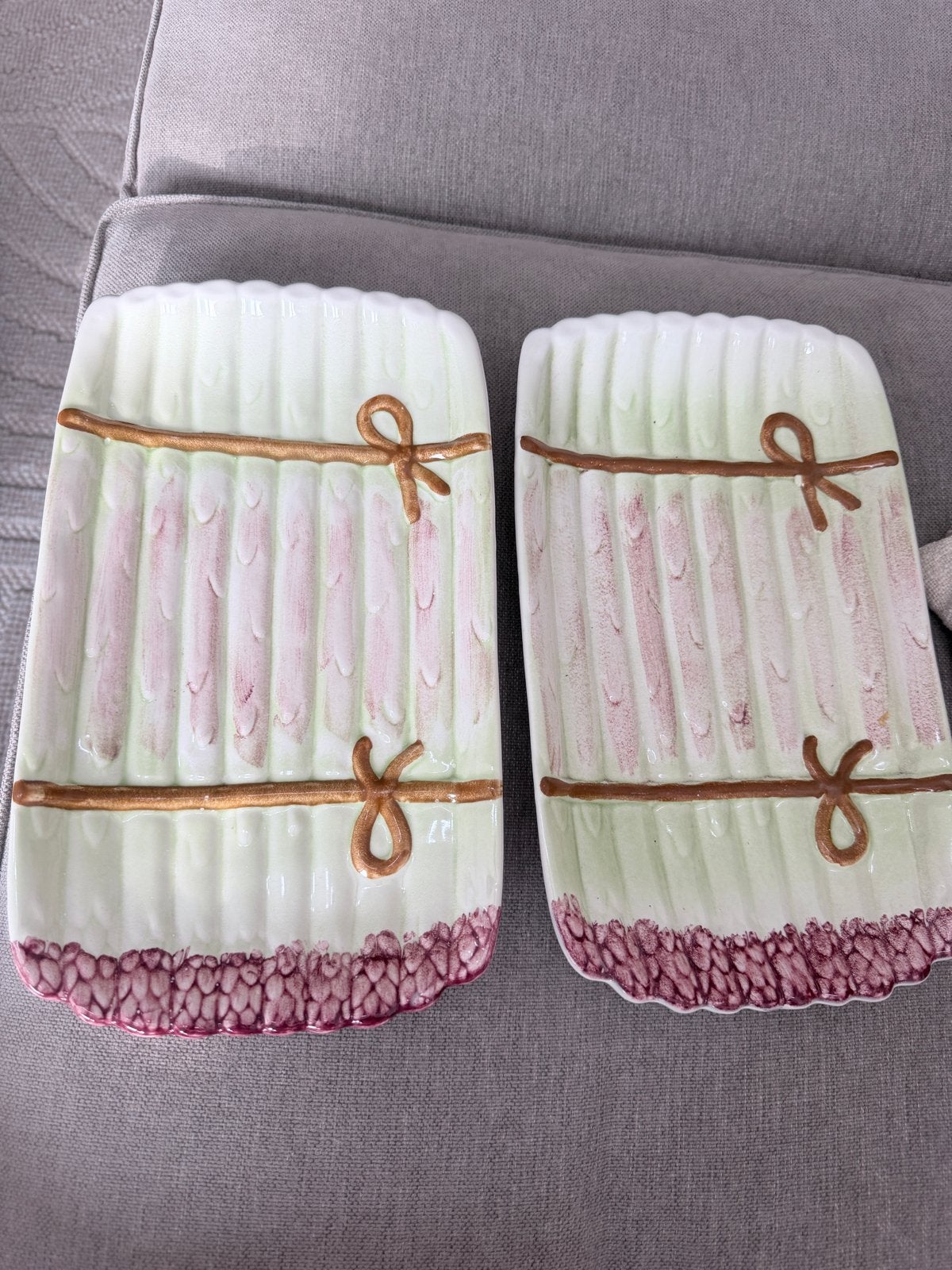 Sissy boy Asperge bordjes / presenteer borden - set van 2, Ophalen, Overige merken, Keramiek, Zo goed als nieuw