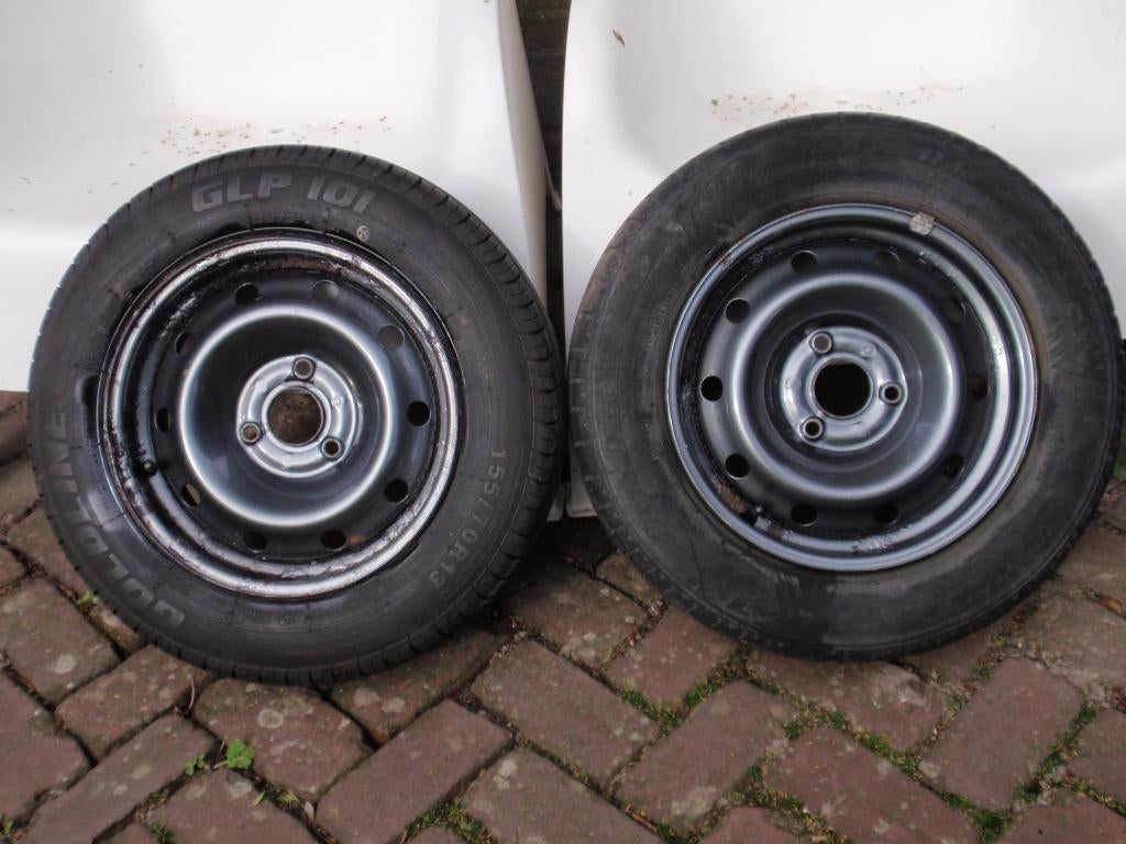 Velgen (Michelin) 3 gaats -13 inch met banden, Peugeot 106, Auto-onderdelen, Banden en Velgen, Gebruikt, 155 mm, 13 inch, Ophalen of Verzenden