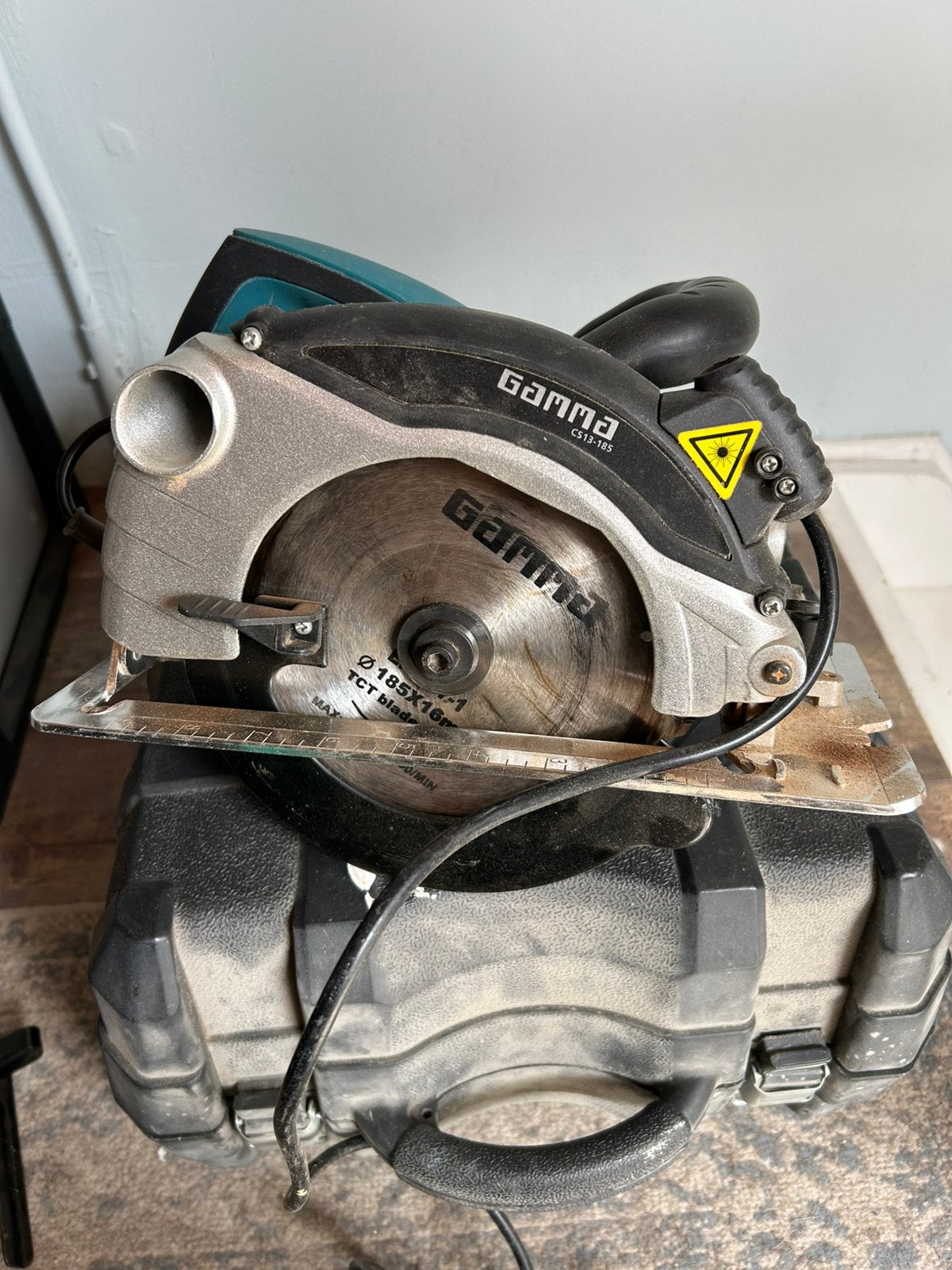 Gamma cirkelzaag met laser, Gebruikt, Cirkelzaag, Ophalen of Verzenden, 30 tot 70 mm