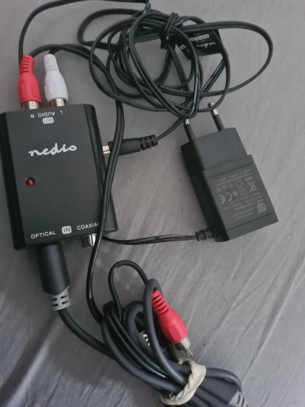 Nedis Digitale Audio Converter (DAC) met RCA-kabel, Ophalen of Verzenden, Zo goed als nieuw, Minder dan 2 meter, Overige kabels