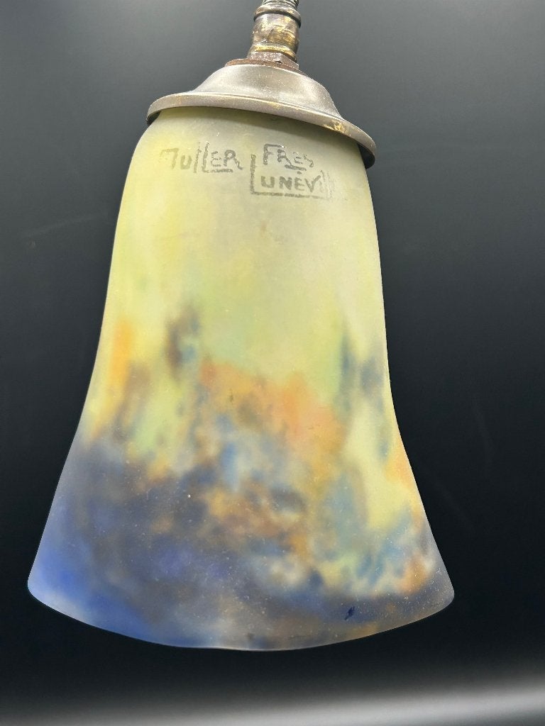 Muller Frères Lunéville Art Nouveau lamp - voet van brons, Ophalen