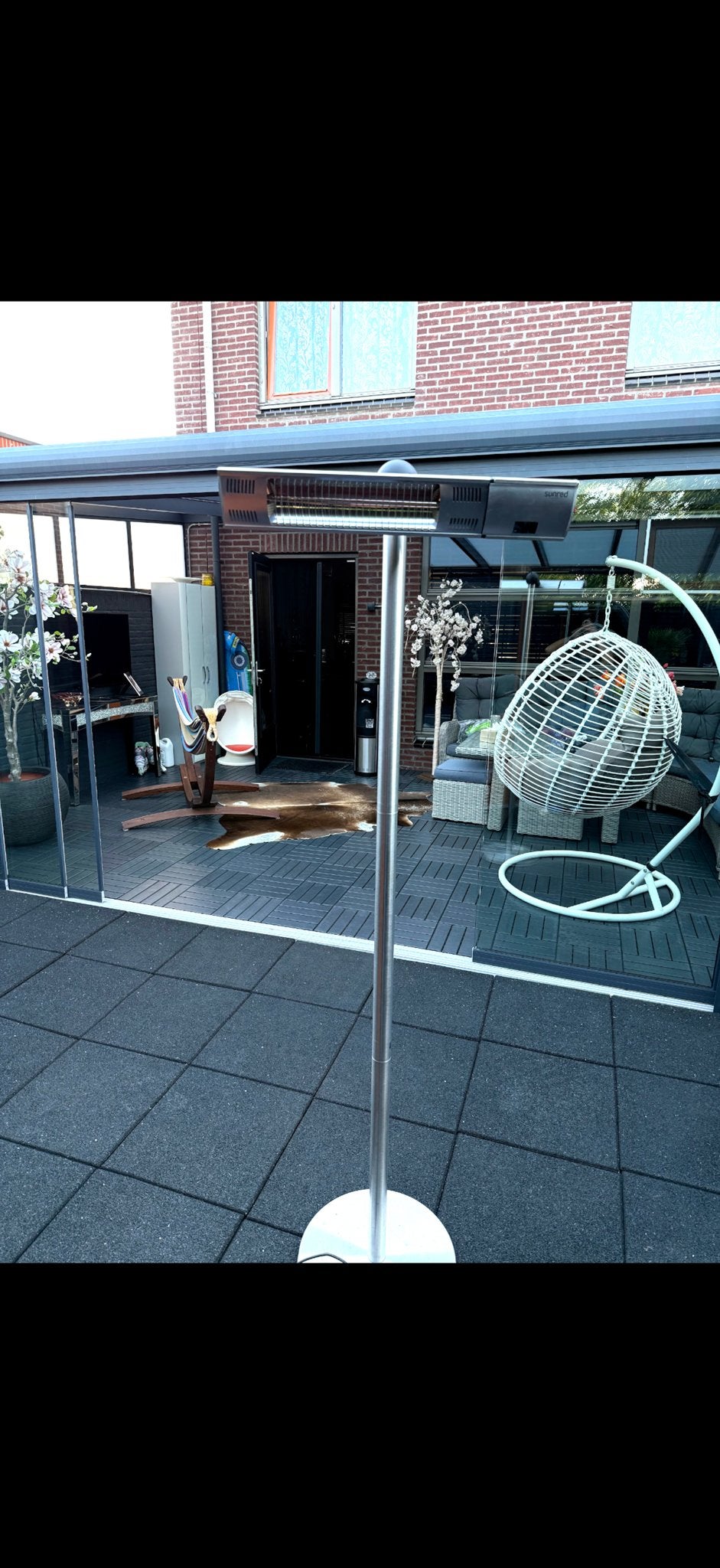 Sunred elektrische terrasverwarmer op voet, Ophalen of Verzenden, Gebruikt, Elektrisch, Vloer