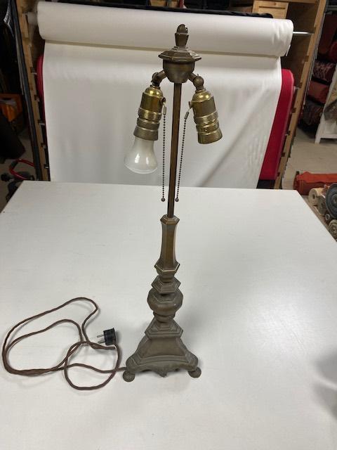 antieke massief koperen schemerlamp, Antiek en Kunst, Antiek | Lampen, Ophalen