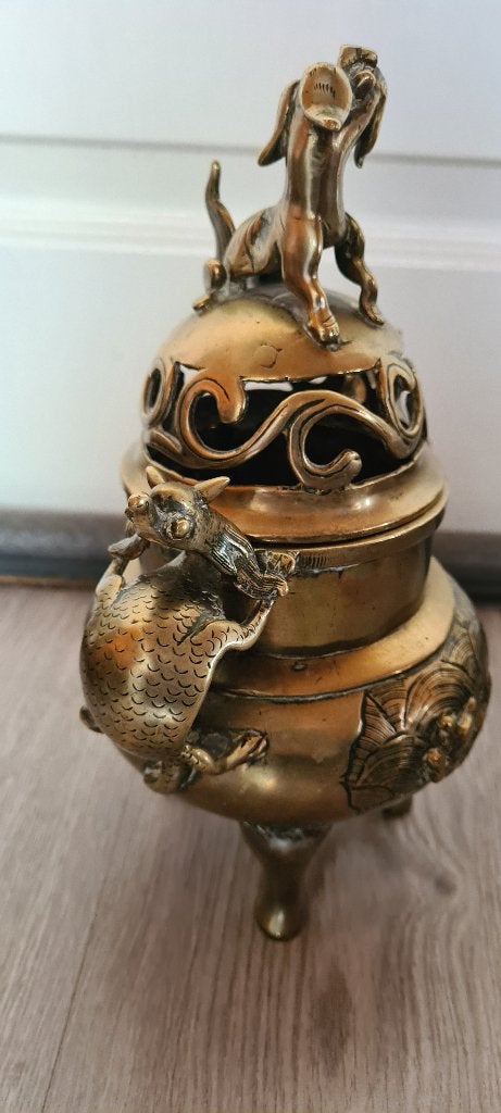 Antieke bronzen wierookbrander, Ophalen of Verzenden