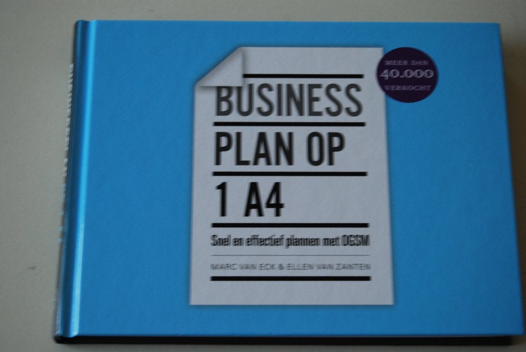 Business Plan op 1 A4, Ophalen of Verzenden, Zo goed als nieuw, Economie en Marketing