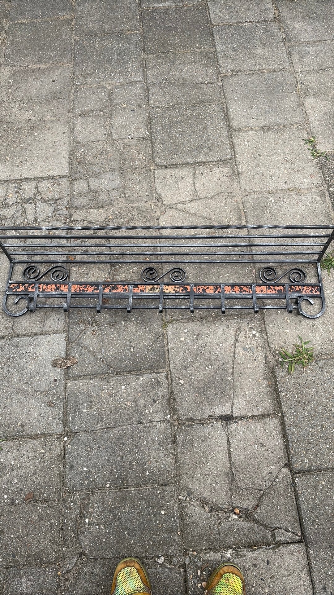 Kapstok, ijzer met tegelinleg, perfecte staat, Zo goed als nieuw, Minder dan 100 cm, Metaal, Ophalen