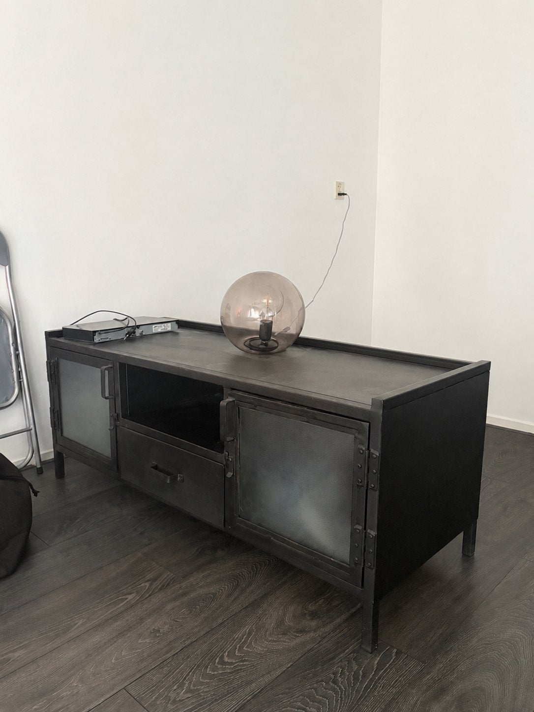 Zwarte tv meubel, Ophalen, 100 tot 150 cm, Zo goed als nieuw, Minder dan 100 cm