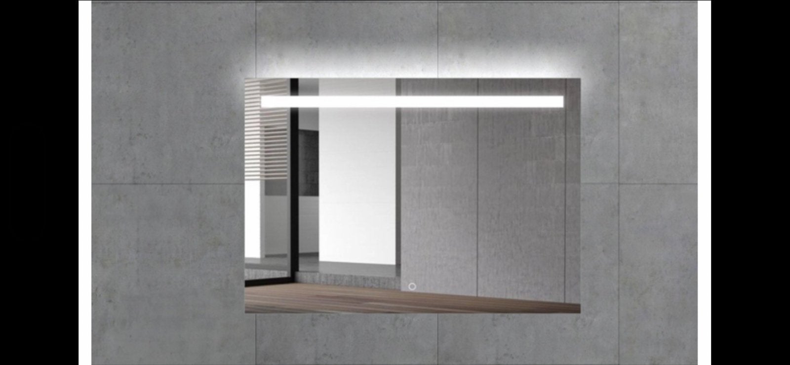Badkamerspiegel 100x70cm  met LED verli en anti-condens, Ophalen, Nieuw, 100 tot 125 cm, Minder dan 100 cm