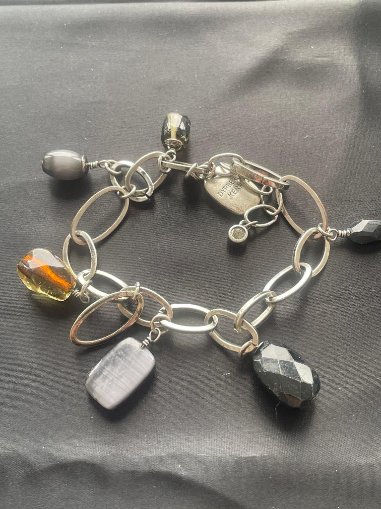 Armband Dyrberg Kern met stenen  en glazen bedels, Ophalen of Verzenden, Zo goed als nieuw, Zilver