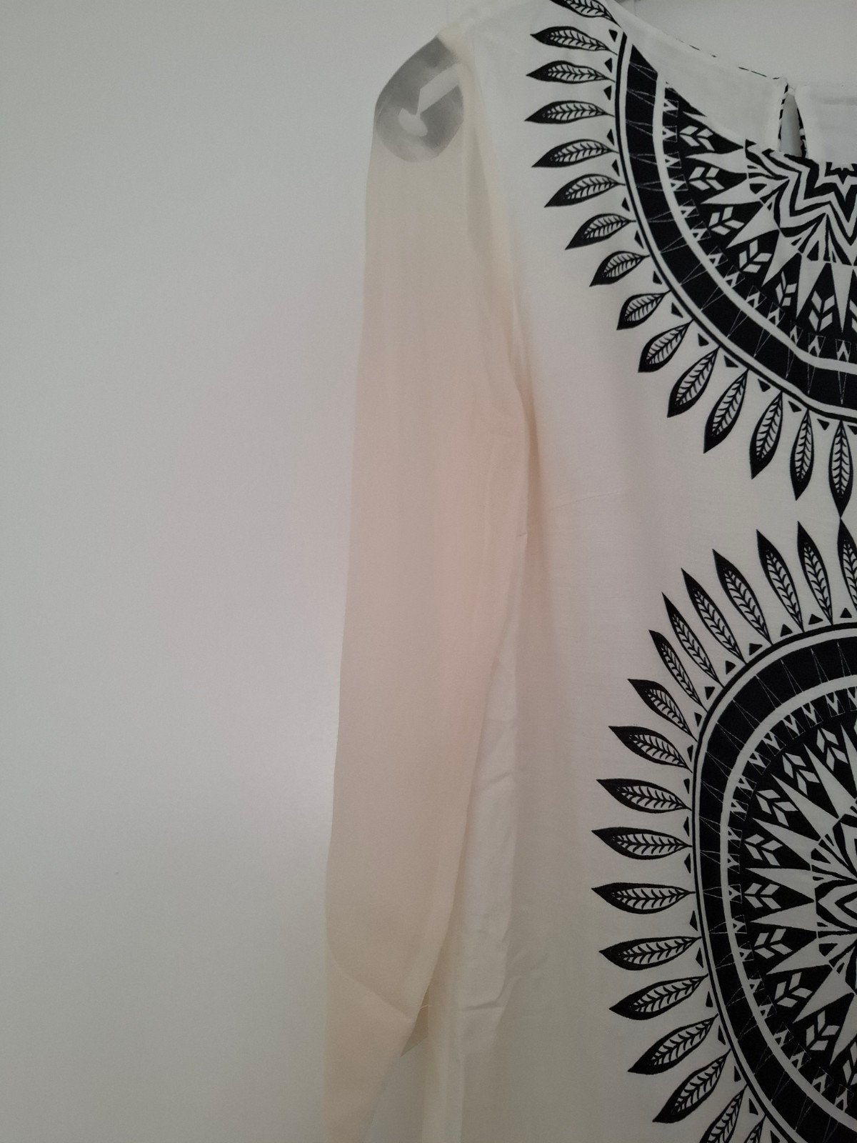 Ana Alcazar jurk zwart/wit met grafische print – maat 38 – z, Kleding | Dames, Maat 38/40 (M), Zwart, Ophalen of Verzenden, Zo goed als nieuw