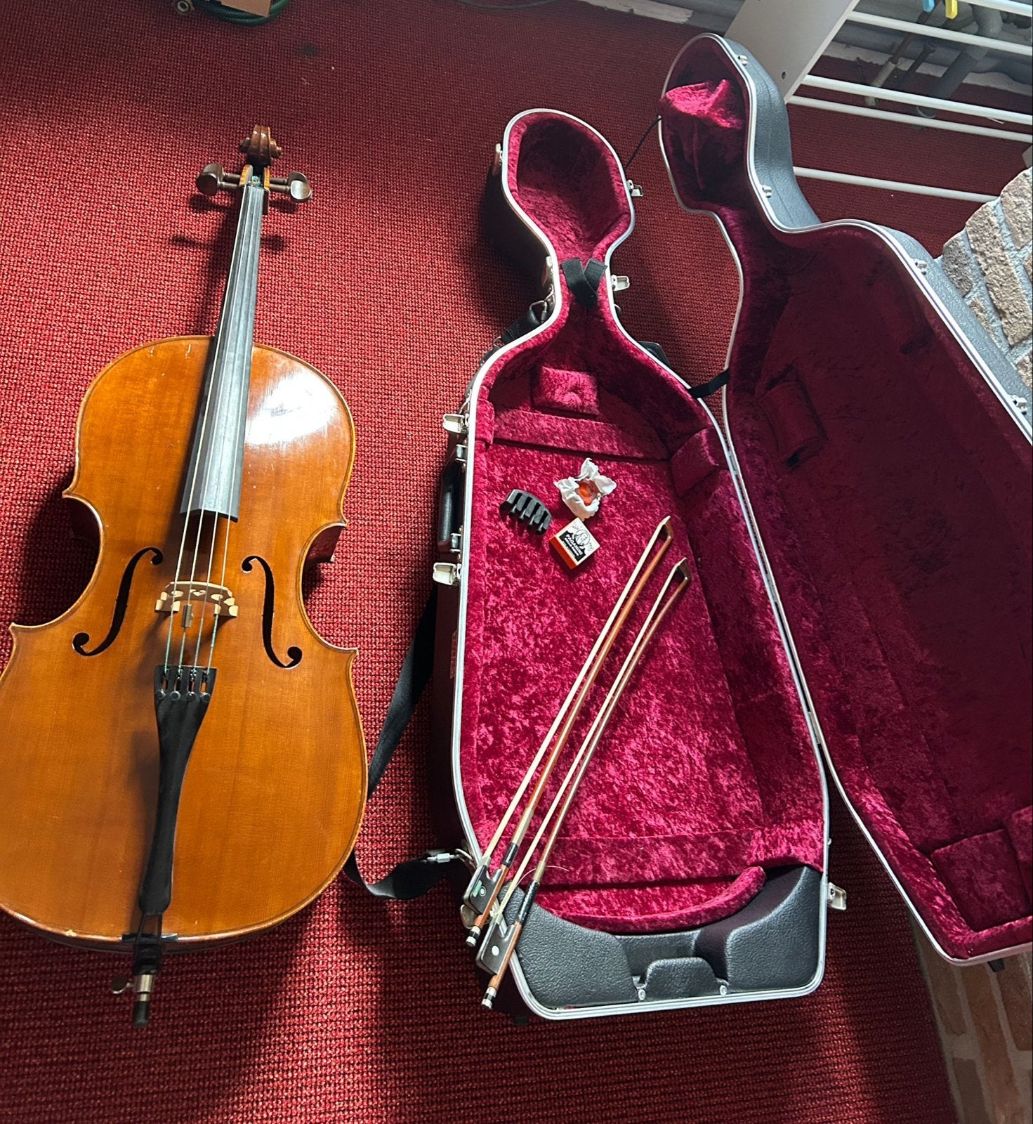 Cello 4/4 met toebehoren, Ophalen, Gebruikt, 4/4-cello, Met koffer