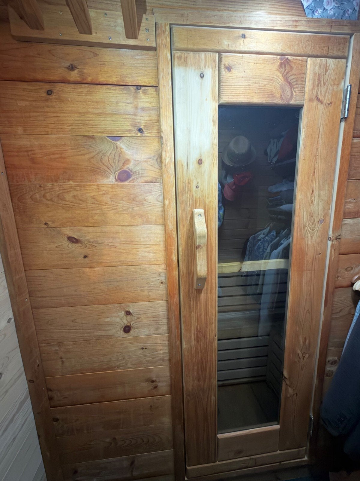 Houten Sauna (38mm dik) - Binnen en Buiten te plaatsen, Ophalen, Gebruikt, Fins of Traditioneel, Complete sauna