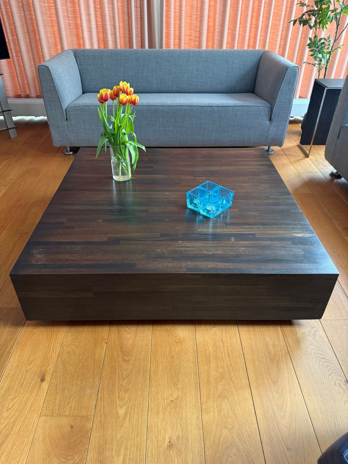 Linteloo Salontafel - Ingelegd Hout - 120x120x32 cm, Ophalen, Gebruikt, Vierkant, 5 – 50