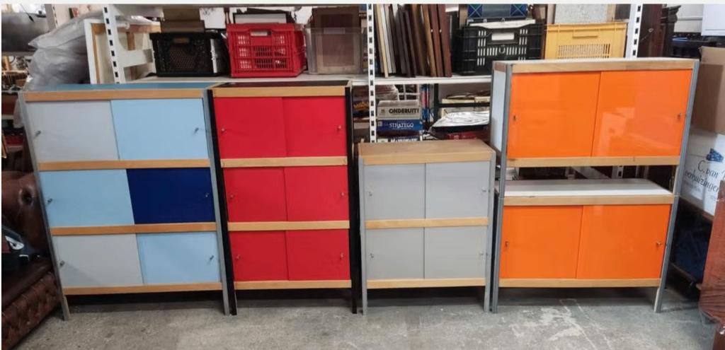Kewlox modulair wandsysteem kasten vintage per stuk te koop, Ophalen, Huis en Inrichting