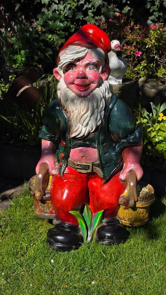 Grote gerestaureerde tuinkabouter, Ophalen, Gebruikt, Kunststof, Tuinkabouter