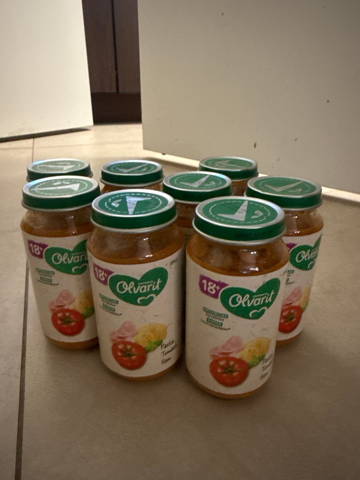7x Olvarit 18+ maanden babyvoeding met ham, Ophalen of Verzenden, Nieuw, Overige typen, Overige merken