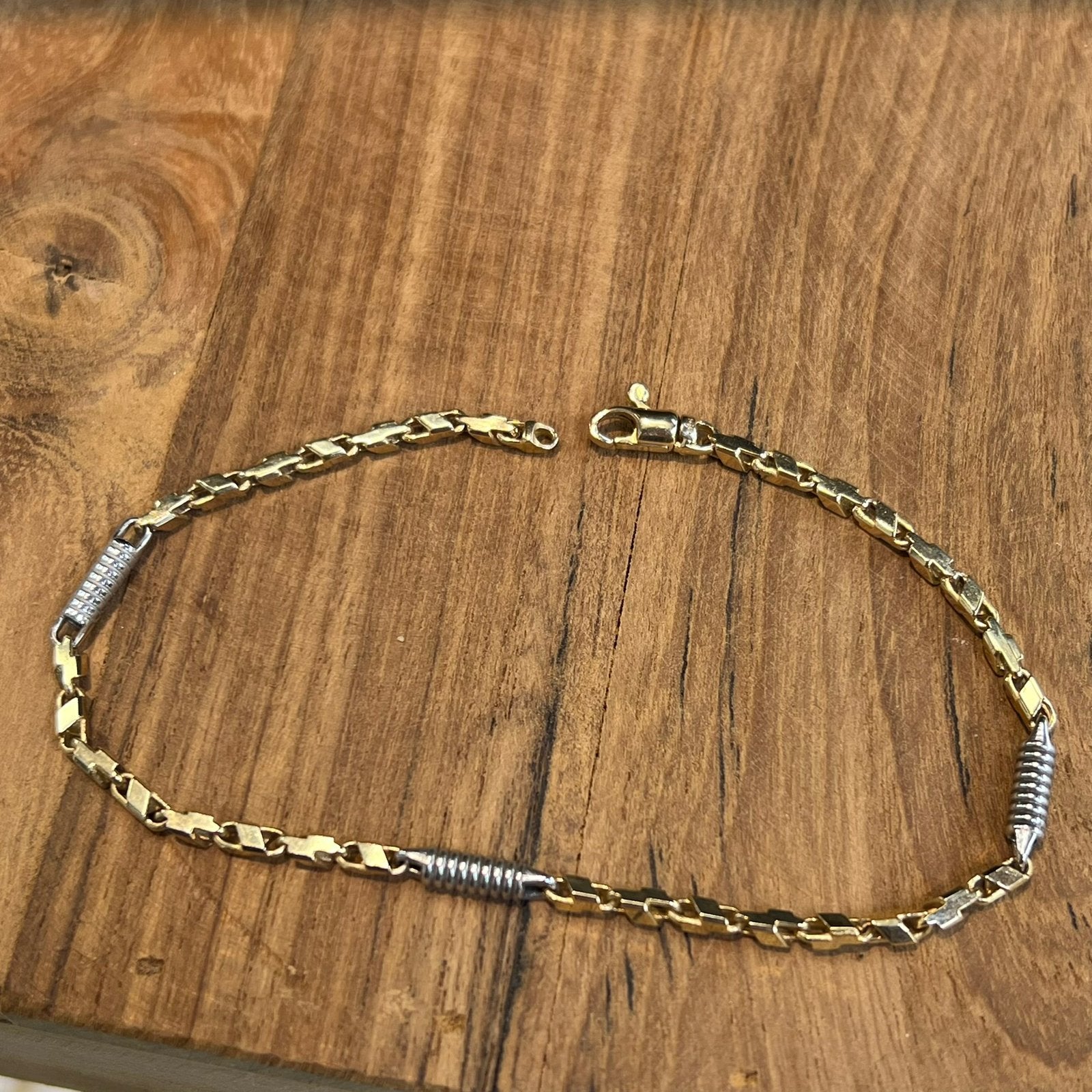 14k gouden armband massief monte carlo schakel, Ophalen of Verzenden, Nieuw, Goud
