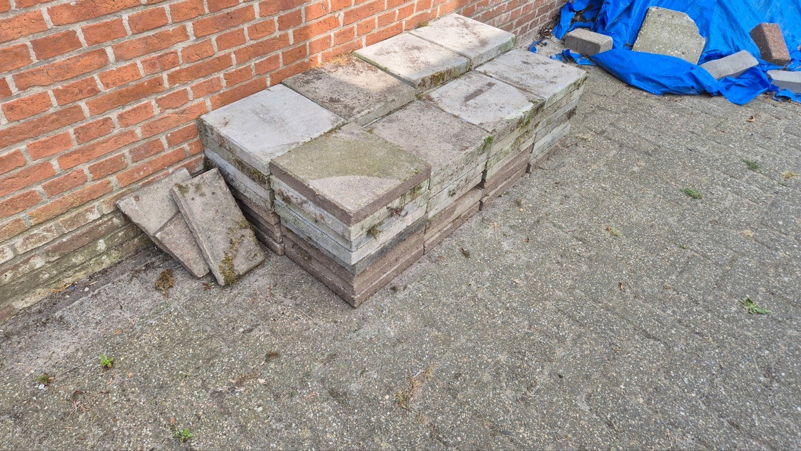 stoeptegels, Ophalen, Gebruikt, Beton, Terrastegels