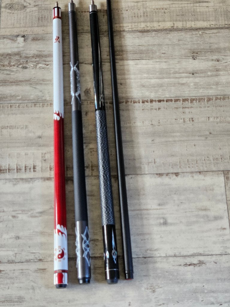 Biljartkeu's 3 stuks met houten of carbon top, Ophalen of Verzenden, Nieuw, Keu of Ballen