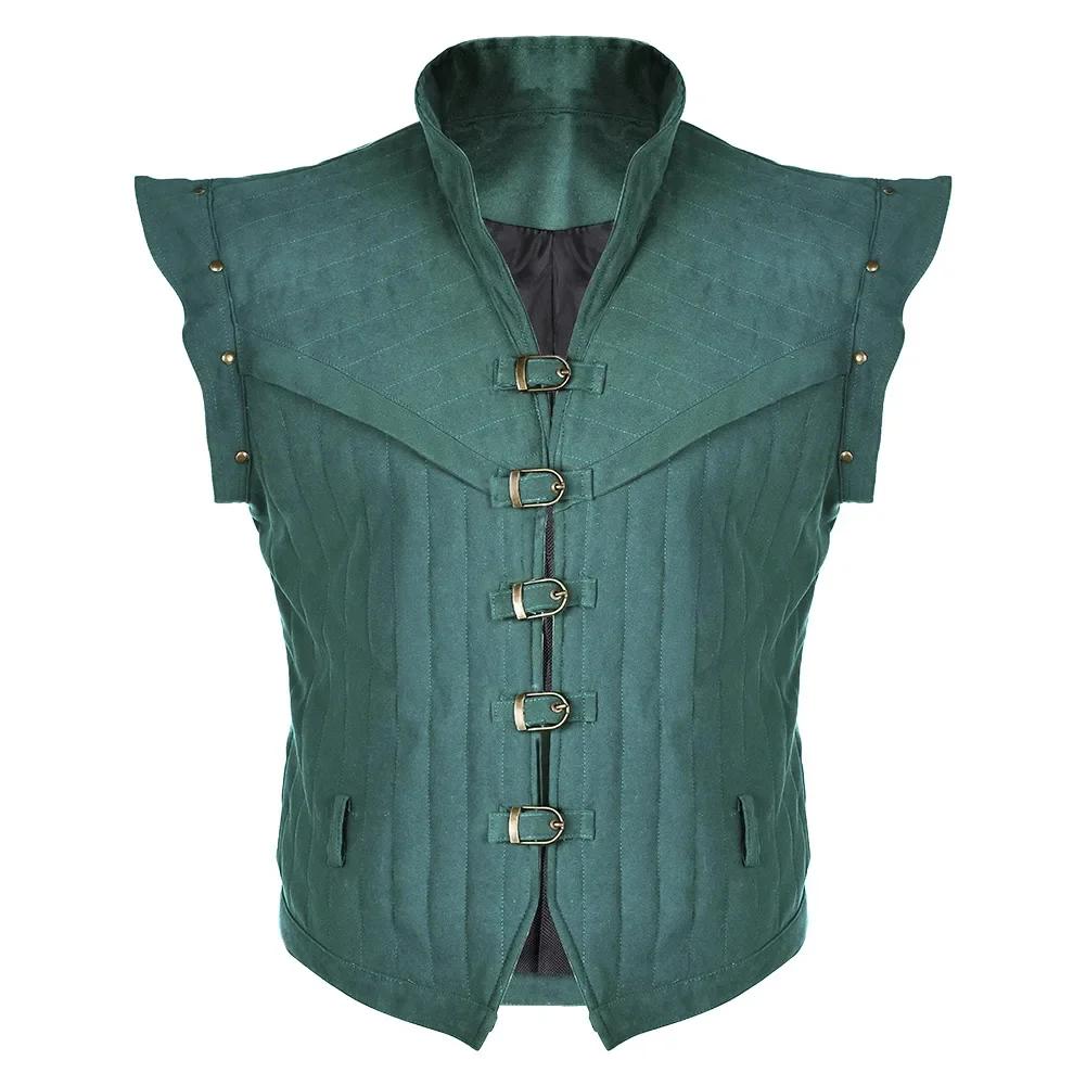 Heren groen piraten vest piraat jasje middeleeuws, Verzenden, Nieuw, Bovenkleding