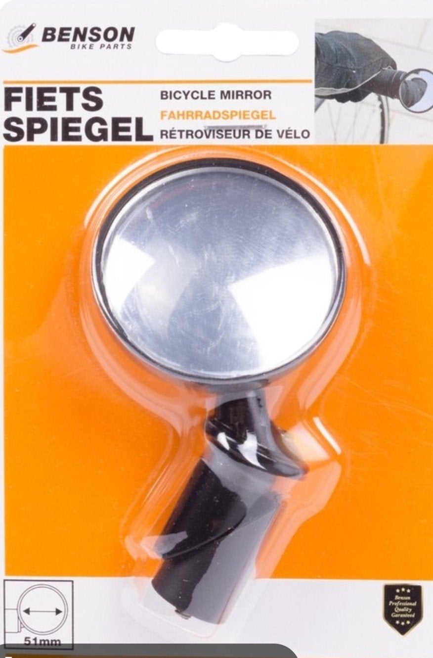 2 Nieuwe Fietsspiegels - Benson Bike Parts - 51mm, Ophalen of Verzenden, Nieuw, Benson Bike Parts