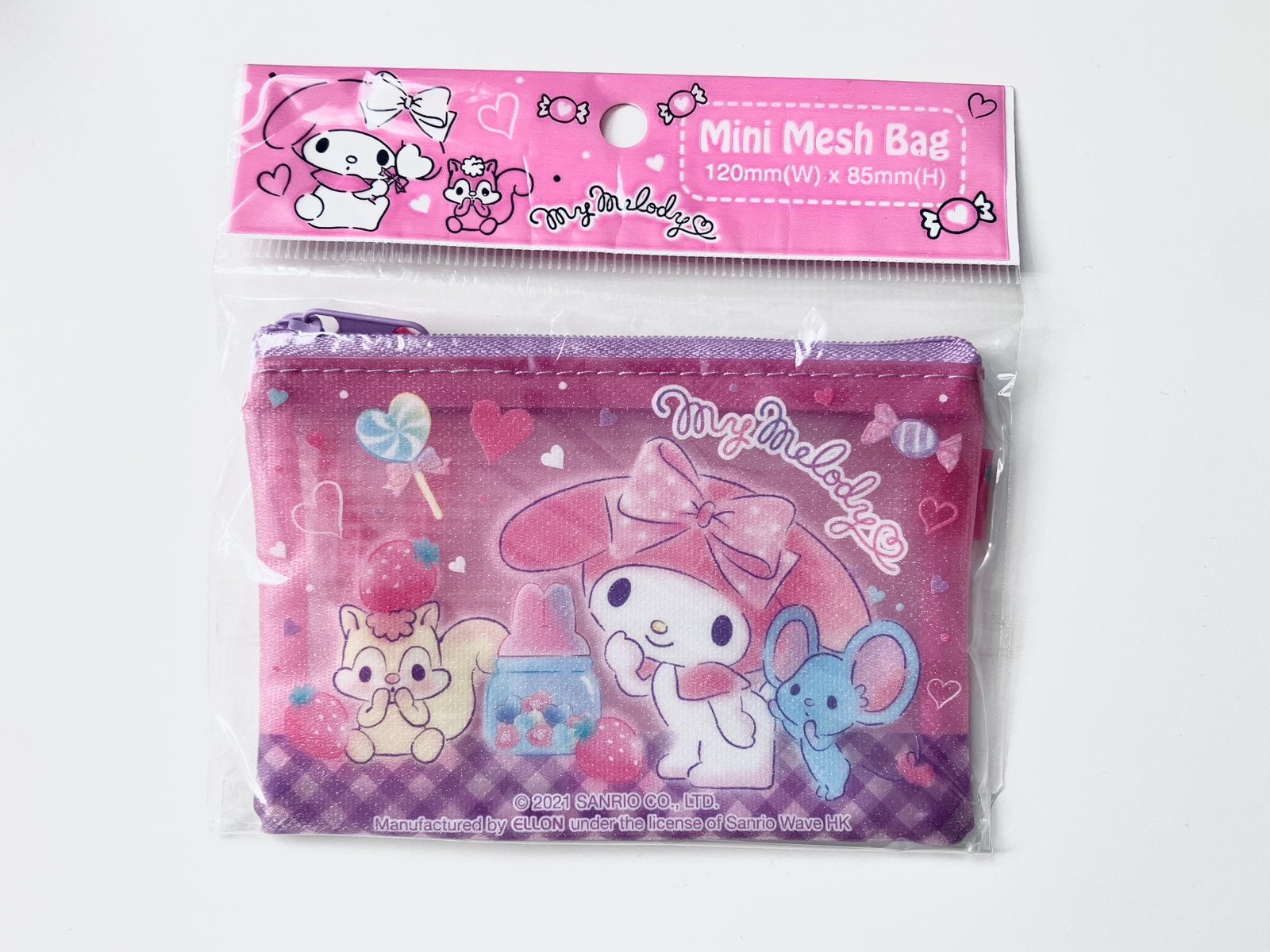 My Melody mesh bag portomonee rits card coins, Ophalen of Verzenden, Nieuw