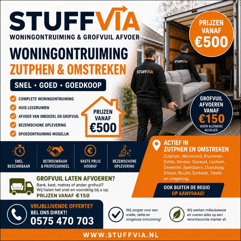 Woningontruiming Zutphen en Omstreken Snel en Betaalbaar